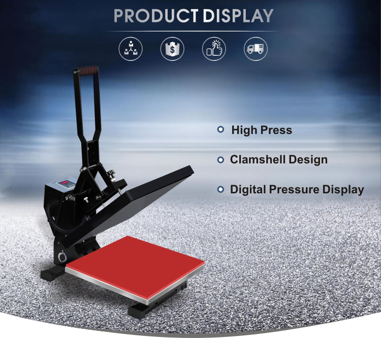 New Design 15X15 Transfer Printing Manual Heat Press Machine Flat